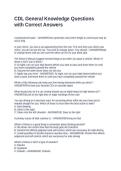 CDL General Knowledge Questions with Correct Answers&NewLine;&NewLine;