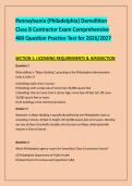 Pennsylvania &lpar;Philadelphia&rpar; Demolition &NewLine;Class B Contractor Exam Comprehensive &NewLine;400 Question Practice Test for 2026&sol;2027