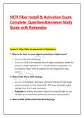 NCTI Fiber Install & Activation Exam&colon; Complete  Questions&Answers Study Guide with Rationales