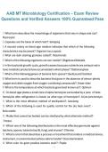 AAB MT Microbiology Certification &ndash; Exam Review Questions and Verified Answers Comprehensive Certification Study Guide