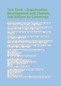 Testbank&colon; Organization Development & Change&comma; 2nd Edition by Cummings&comma; Worley & Donovan&NewLine;&NewLine;