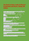 Testbank Bates&rsquo; Guide To Physical Examination and History Taking 14th Edition 2026 Q&A&NewLine;&NewLine;