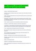NBE FUNERAL SCIENCE ANATOMY QUESTIONS WITH SOLUTIONS&NewLine;