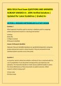 WGU D514 Final Exam QUESTIONS AND ANSWERS &NewLine;ALREADY GRADED A&plus;&period; 100&percnt; Verified Solutions &vert; &NewLine;Updated Per Latest Guidelines &vert; Graded A&plus; 