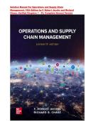 Solution Manual For Operations and Supply Chain Management&comma; 16th Edition by F&period; Robert Jacobs and Richard Chase- ISBN-13 978-1260706376  - Verified Chapters 1 - 22&comma; Complete Newest Version