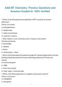 AAB MT Chemistry- Practice Questions and Answers Graded A&plus; 100&percnt; Verified