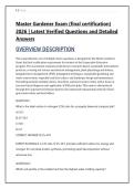 Master Gardener Exam &lpar;final certification&rpar; &NewLine;2026 &vert; Latest Verified Questions and Detailed &NewLine;Answers 