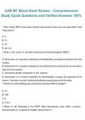 AAB MT Blood Bank Review &ndash; Comprehensive Study Guide Questions and Verified Answers Comprehensive Certification Study Guide