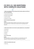 CCI RCS &num;1&vert; 100 QUESTIONS&vert; WITH COMPLETE SOLUTIONS