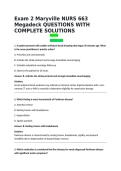 Exam 2 Maryville NURS 663 Megadeck QUESTIONS WITH COMPLETE SOLUTIONS