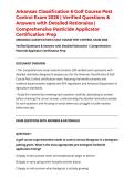Arkansas Classification 6 Golf Course Pest Control Exam 2026 &vert; Verified Questions & Answers with Detailed Rationales &vert; Comprehensive Pesticide Applicator Certification Prep