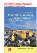 Solution Manual for Principles of Auditing and Other Assurance Services&comma; 22nd Edition by Ray Whittington & Kurt Pany&vert; ISBN-13 978-1260247954 &vert;  All 1-21 Chapters Included &comma; Latest