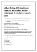 ASE A7 Heating & Air Conditioning &NewLine;Questions with Answers Detailed &NewLine;Rationales & Comprehensive Licensing &NewLine;Prep