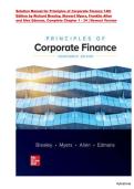 Solution Manual for Principles of Corporate Finance 14th&NewLine;Edition by Richard Brealey&comma; Stewart Myers&comma; Franklin Allen&NewLine;and Alex Edmans&vert; ISBN-13 978-1265074159  &vert;  Complete Chapter 1 - 34 &vert; All Chapters &vert;  Newest Version