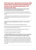 NYC Supervisor I &lpar;Social Services&rpar; Exam 2026 Study Guide &vert; Verified Practice Questions & Answers with Detailed Rationales &vert; Civil Service Exam Prep
