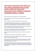 Testbank&colon; WGU D570 Cognitive Psychology OA Latest Updated Final Exam with Complete Detailed Questions and Correct Verified Answers Rated A&plus;