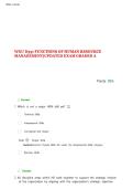 WGU D351 Functions of Human Resource Management Exam update 
