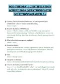 SOD THEORY 1 CERTIFICATION SCRIPT 2026 QUESTIONS WITH SOLUTIONS GRADED A&plus;