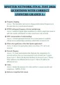 SPOTTER NETWORK FINAL TEST 2026 QUESTIONS WITH CORRECT ANSWERS GRADED A&plus;