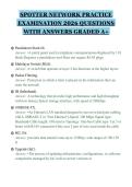 SPOTTER NETWORK PRACTICE EXAMINATION 2026 QUESTIONS WITH ANSWERS GRADED A&plus;&period;