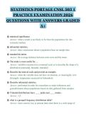 STATISTICS PORTAGE CNSL 503 1 PRACTICE EXAMINATION 2026 QUESTIONS WITH ANSWERS GRADED A&plus;&period;pdf&NewLine;&NewLine;