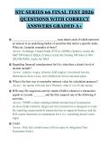 STC SERIES 66 FINAL TEST 2026 QUESTIONS WITH CORRECT ANSWERS GRADED A&plus;