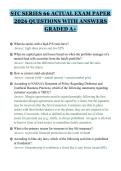 STC SERIES 66 ACTUAL EXAM PAPER 2026 QUESTIONS WITH ANSWERS GRADED A&plus;