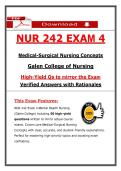 NUR 242 Exam 4 Galen Med-Surg Concepts &lpar;Latest 2026&sol;2027 Update&rpar; Actual Questions & Rationalized Answers