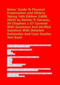 Testbank Bates&rsquo; Guide To Physical Examination 14th Edition &vert; All 27 Chapters Covered w&sol; Questions&comma; Verified Solutions & Detailed Rationales &vert; Soriano 2025 LWW&NewLine;&NewLine;