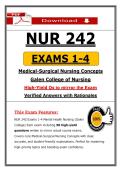 Galen NUR 242 Exams 1-4 &ndash; Medical-Surgical Nursing Concepts &lpar;Latest 2026&sol;2027 Update&rpar; Actual Questions & Rationalized Answers &ndash; PDF