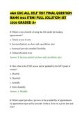 4A0&lowbar;CDC&lowbar;ALL&lowbar;SELF&lowbar;TEST&lowbar;FINAL&lowbar;QUESTION&lowbar;BANK&lowbar;1302&lowbar;ITEMS&lowbar;FULL&lowbar;SOLUTION