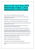 Testbank&colon; Edexcel AS Level June 2026 Mathematics Paper 1 Pure Mathematics Solved Paper&NewLine;&NewLine;