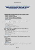 ALABAMA HOUSEHOLD PEST CONTROL CERTIFICATION &vert; COMPLETE EXAM 2026&sol;2027 &vert; QUESTIONS AND 100&percnt; VERIFIED ANSWERS &vert; PASS GUARANTEE&NewLine;&NewLine;