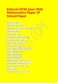 Testbank&colon; Edexcel GCSE June 2026 Mathematics Paper 2F Solved Paper&NewLine;
