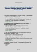 TEXAS PSYCHOLOGIST JURISPRUDENCE &vert; COMPLETE EXAM 2026&sol;2027 &vert; QUESTIONS AND 100&percnt; VERIFIED ANSWERS &vert; PASS GUARANTEE