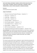 FMS &lpar;FUNCTIONAL MOVEMENT SCREEN&rpar; CERTIFICATION EXAM PRACTICE &vert;&NewLine;STUDY GUIDE &vert; TESTBANK &vert; PRACTICE QUESTIONS & ANSWERS &vert; EXAM&NewLine;PREPARATION &vert; LATEST UPDATE 2026&sol;2027 &vert; ADVANCED REVIEW
