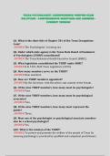 TEXAS PSYCHOLOGIST JURISPRUDENCE VERIFIED EXAM SOLUTIONS - COMPREHENSIVE QUESTIONS AND ANSWERS - CURRENT VERSION&NewLine;&NewLine;