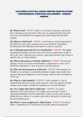 CALIFORNIA STATE BAIL BONDS VERIFIED EXAM SOLUTIONS - COMPREHENSIVE QUESTIONS AND ANSWERS - CURRENT VERSION&NewLine;&NewLine;