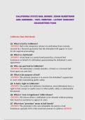 CALIFORNIA STATE BAIL BONDS &vert; EXAM QUESTIONS AND ANSWERS - 100&percnt; VERIFIED - LATEST 2026&sol;2027 GUARANTEED PASS