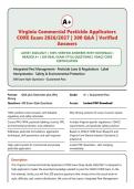 Virginia Commercial Pesticide Applicators CORE Exam Practice Test Bank 300 Questions and Answers with Rationales Latest 2026 Graded A&plus; Verified Solutions VDACS