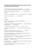 CHI-SQUARE TEST OF INDEPENDENCE QUESTIONS AND ANSWERS &vert; STATISTICS STUDY GUIDE & PRACTICE TEST 2026&sol;2027