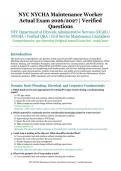 NYC NYCHA Maintenance Worker Actual Exam &ndash; NYC Department of Citywide Administrative Services &lpar;DCAS&rpar; &sol; NYCHA &ndash; 2026&sol;2027 Academic Year &ndash; Verified Questions and Answers for Civil Service Maintenance Candidates