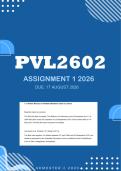PVL2602 Assignment 1 2026 - Distinction &vert; Due 17 August 2026