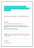 UCF Biology Exit Exam Study Guide &vert; Complete Practice Questions & Verified Answers &lpar;2026&ndash;2027 University of Central Florida&rpar;