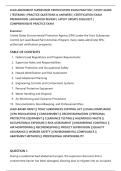 LEAD ABATEMENT SUPERVISOR CERTIFICATION EXAM PRACTICE &vert; STUDY GUIDE&NewLine;&vert; TESTBANK &vert; PRACTICE QUESTIONS & ANSWERS &vert; CERTIFICATION EXAM&NewLine;PREPARATION &vert; ADVANCED REVIEW &vert; LATEST UPDATE 2026&sol;2027 &vert;&NewLine;COMPREHENSIVE PRACTICE EXAM