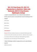 SCI 131 Final Exam V2 &vert; SCI 131 &NewLine;Introduction to Nutrition &vert; Q&A with &NewLine;Rationale &lpar;SCI131 Final Exam&rpar; &vert; &NewLine;Nightingale College 