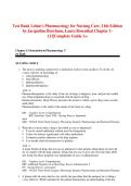 Test Bank Lehne's Pharmacology for Nursing Care&comma; 11th Edition by Jacqueline Burchum&comma; Laura Rosenthal Chapter 1-112&vert;Complete Guide A&plus; NEWEST EDITION&NewLine;