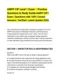 AMPP CIP Level 1 Exam &ndash; Practice&NewLine;Questions & Study Guide&sol;AMPP CIP1&NewLine;Exam &vert; Questions with 100&percnt; Correct&NewLine;Answers &vert; Verified &vert; Latest Update 2026