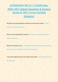 ASTRONOMY 180 CH 1-4 EXAM &lpar;New 2026&sol; 2027 Update&rpar; Questions & Answers &lbrace;Grade A&rcub; 100&percnt; Correct &lpar;Verified Solutions&rpar;