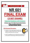 NR 601 Final Exam &ndash; Primary Care &ndash; Actual Questions & Answers &lpar;CU&rpar; &lpar;Updated PDF&rpar;